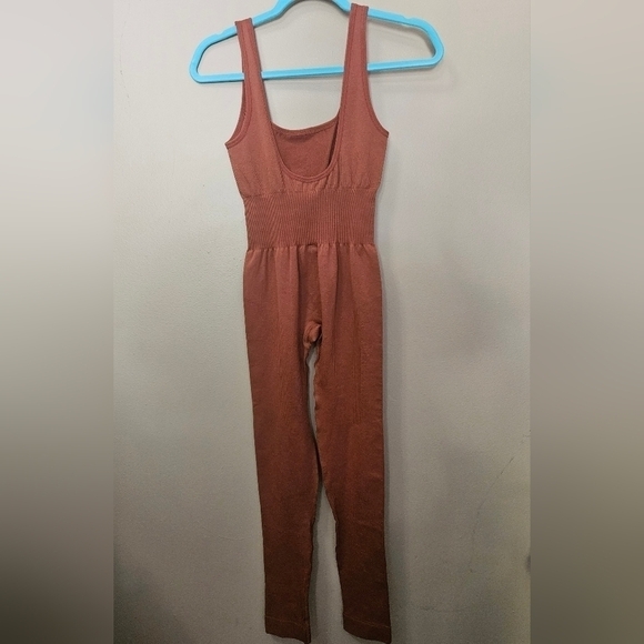We Wore What Rib Jumpsuit Bodysuit Women's Size XS Brown Color - Picture 3 of 6
